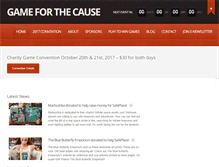 Tablet Screenshot of gameforthecause.com